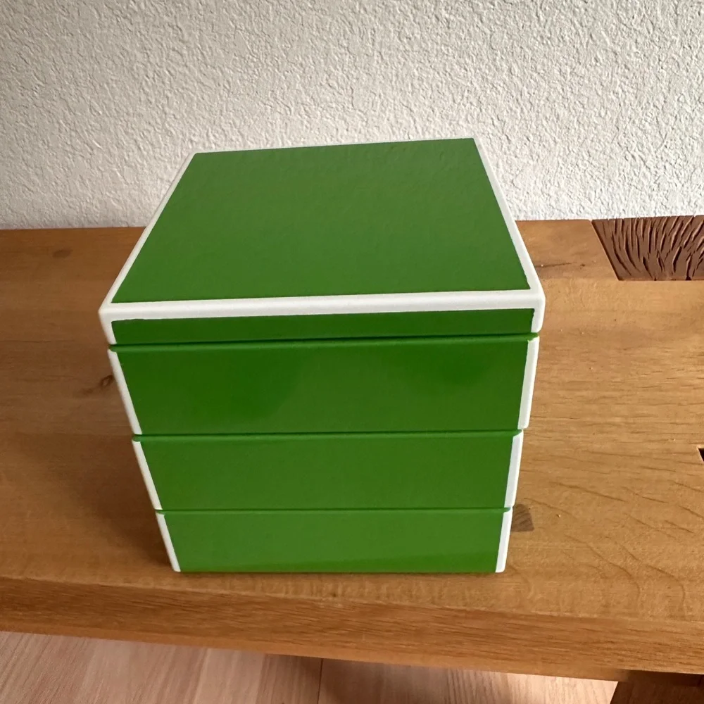 Green Jewelry Box with Velvet Interior